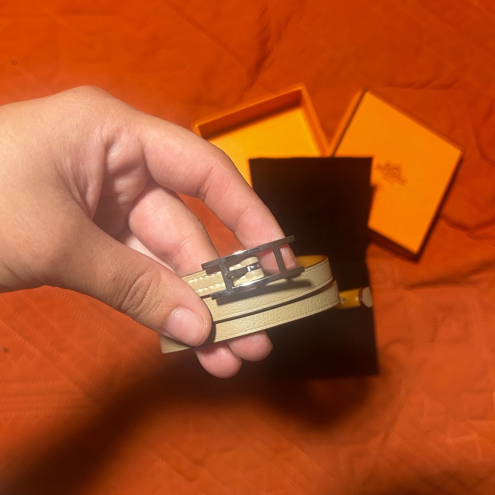 Authentic Hermes Behapi Double Tour Bracelet